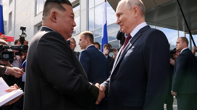 EEUU, Corea del Sur y Japón advierten a Putin y Kim sobre cualquier intercambio de armas