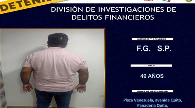 Detienen a sujeto que estafó por más de $ 3 millones a comerciantes en Caracas