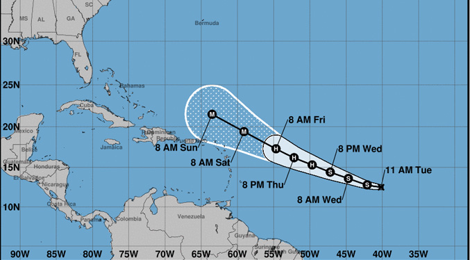Se forma en el Atlántico la depresión tropical 13, que puede llegar a ser un huracán mayor