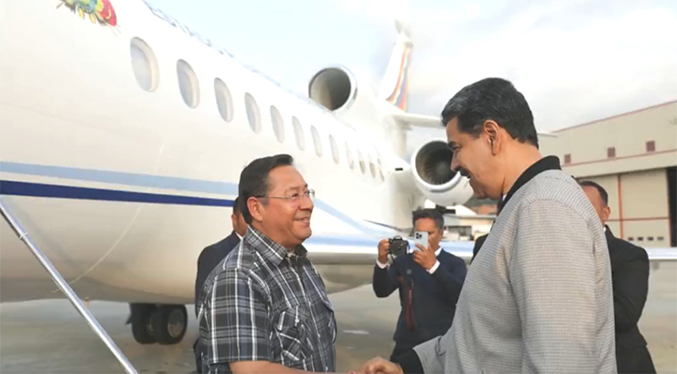 Nicolás Maduro y Luis Arce se reúnen en el Aeropuerto Internacional Simón Bolívar