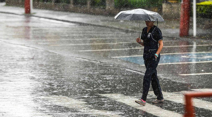 Inameh pronostica lluvias durante todo el día en gran parte del territorio nacional