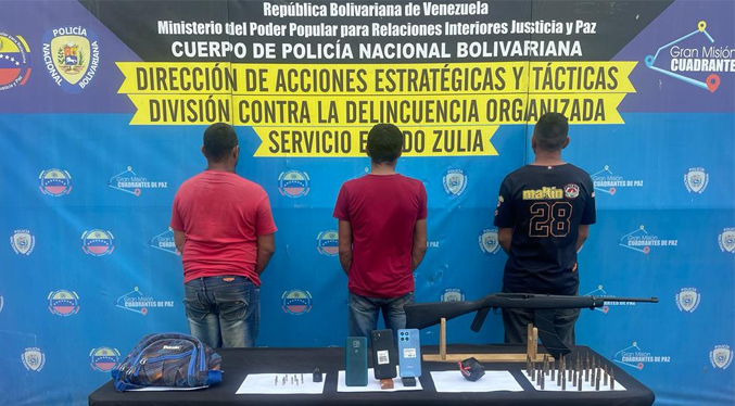 La PNB captura a tres delincuentes en Zulia