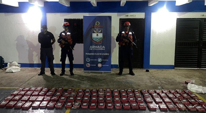 Incautan 788 kilogramos de cocaína en el Mar Caribe cerca de Cartagena