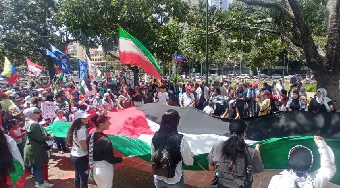 En Caracas marcharon en apoyo al pueblo palestino