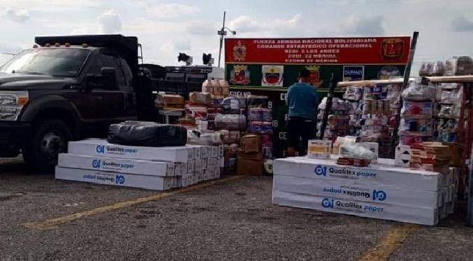 Autoridades venezolanas incautan 4 toneladas de productos de contrabando procedentes de Colombia