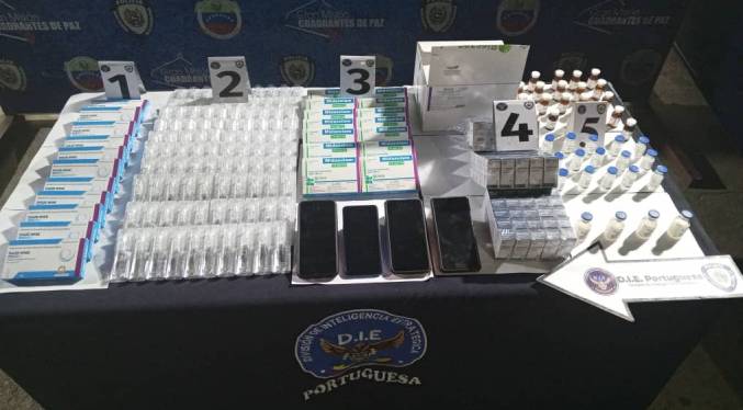 La Policía Nacional apresa en Guanare a cuatro personas con 100 ampollas de fentanilo
