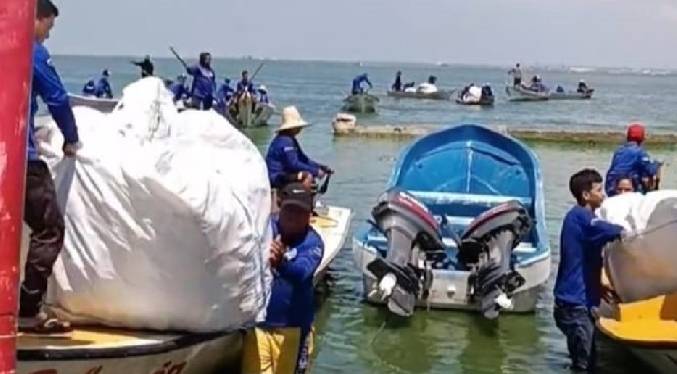 Pescadores del Lago de Maracaibo recolectaron más de 7 toneladas de plástico