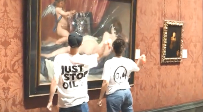 Detienen dos ecologistas tras romper el cristal de una pintura de Deigo Velázquez en Londres