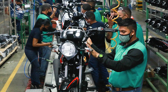 Producción de motos en el país aumentó 122 % este año
