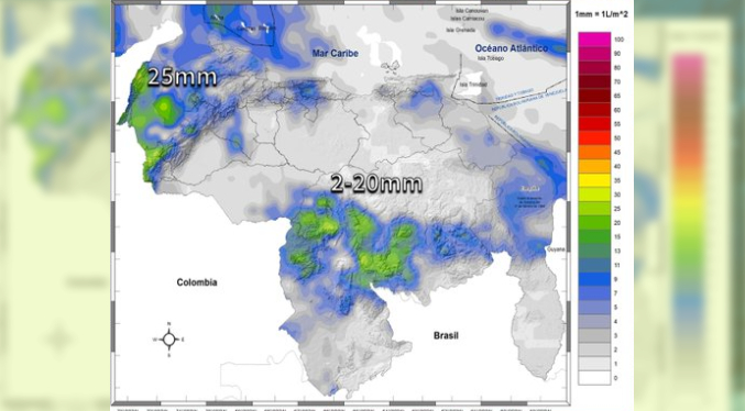 Inameh: Probabilidad de lluvia en varias partes del país este 18-N