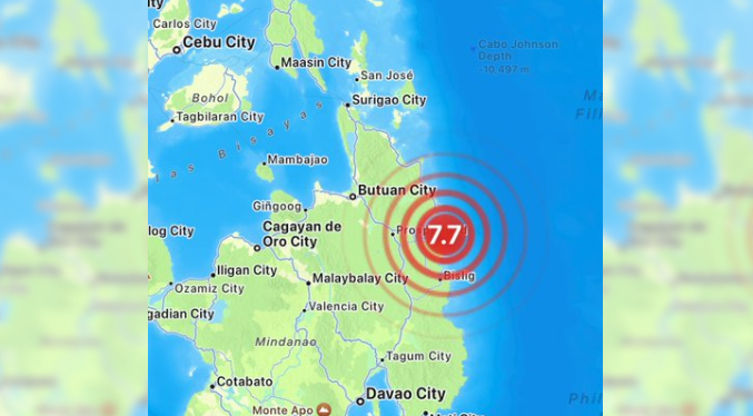 Alerta de tsunami en el sur de Filipinas tras un terremoto de magnitud 7,6 (Video)