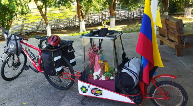 De Maracaibo a Barquisimeto: Pedaleó 356 kilómetros motivado por la fe a la Divina Pastora