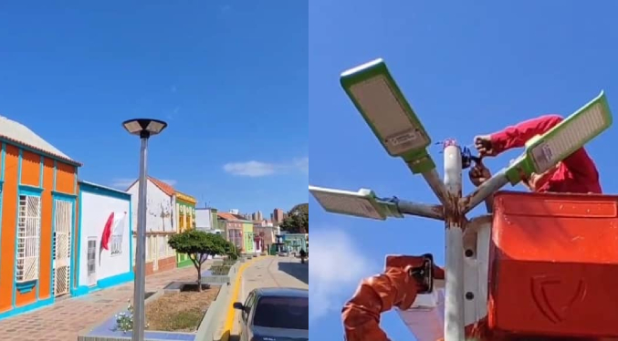 Corpoelec atiende sectores de la parroquia Santa Lucía con instalación de 247 luminarias led y solares