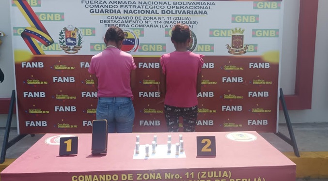 GNB Y GAES Zulia detienen a dos mujeres en La Cañada de Urdaneta por el delito de extorsión