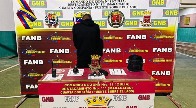 GNB captura en flagrancia a un integrante de la banda el Niño en Zulia
