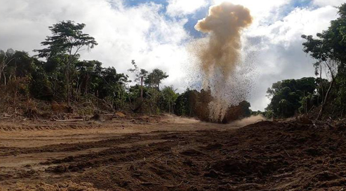 La FANB inutiliza pista clandestina en zona minera de Bolívar
