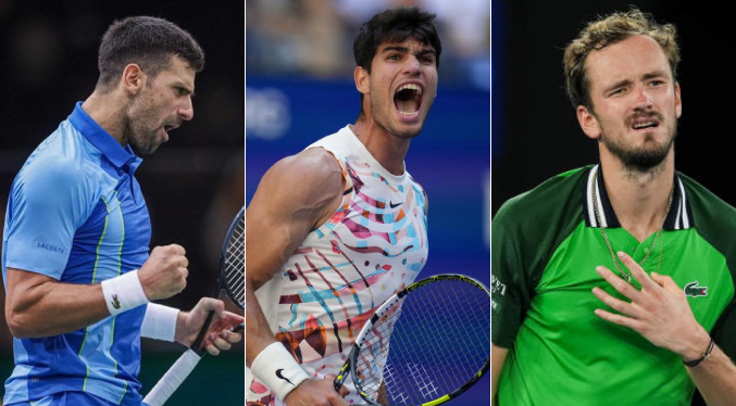 Djokovic, Alcaraz y Medvedev se mantienen en el podio en la nueva lista ATP