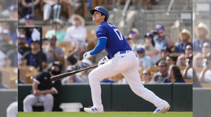 Ohtani debuta con los Dodgers pegando jonrón en el Spring Training (Video)