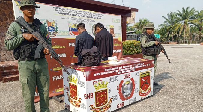 GNB detiene a cuatro hombres por tráfico ilícito de droga en el municipio Jesús María Semprúm