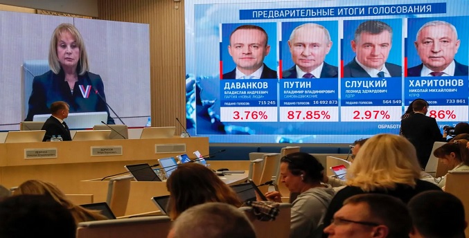 Putin seguirá en el Kremlin hasta 2030 tras lograr el 87,5 % de los votos