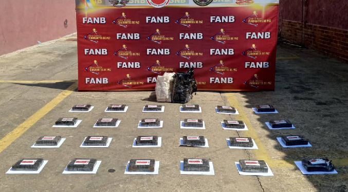 FANB incauta más de 30 kilos de cocaína en operativos en dos regiones de Venezuela