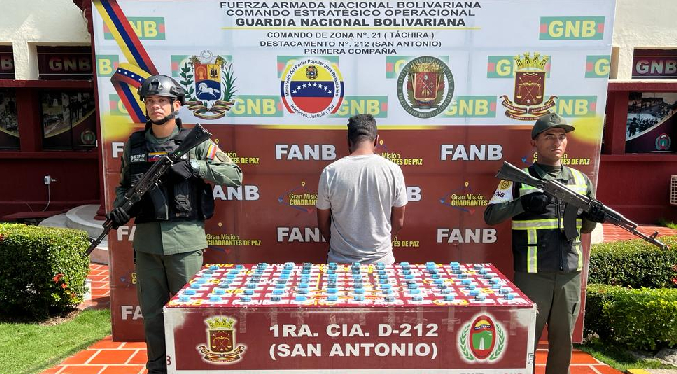 Con 93 dediles en su estómago es atrapado sujeto en la frontera del Táchira