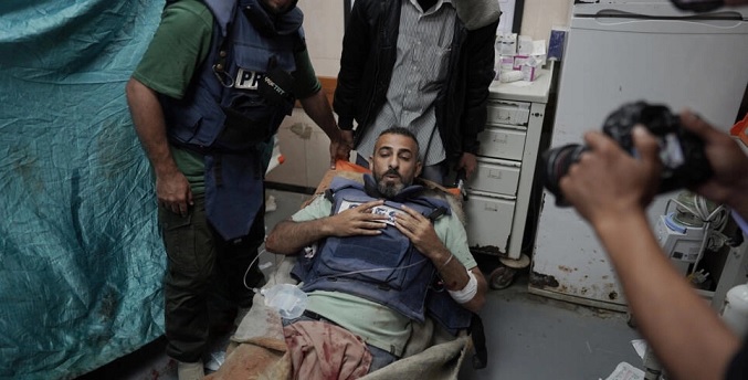 Un periodista del canal turco TRT, gravemente herido en Gaza