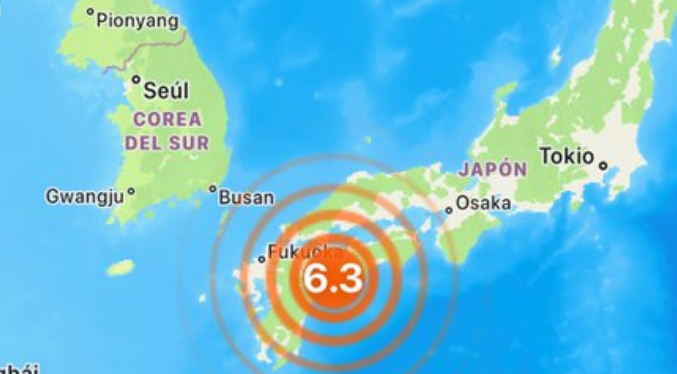Potente sismo de 6.4 grados de magnitud sacude a Japón (Video)