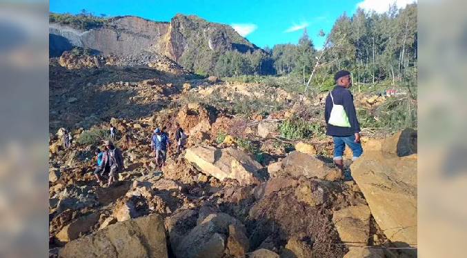 Al menos 300 personas enterradas por avalancha en Papúa Nueva Guinea
