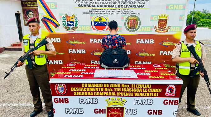 GNB captura a vendedor de drogas con 56 dosis de cocaína en Catatumbo