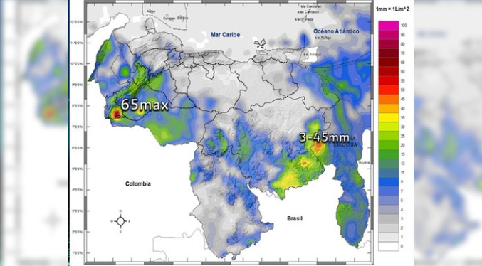 Inameh pronostica lluvias en varias zonas del país este 3-M