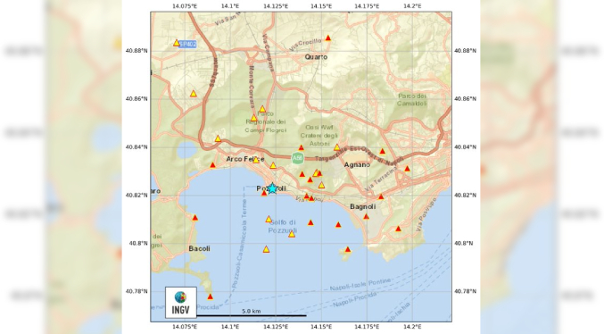 Pánico en Nápoles por enjambre sísmico en Campos Flégreos