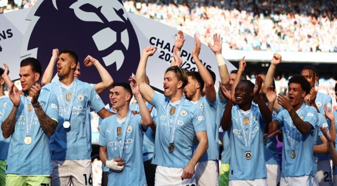Manchester City marca un hito al ganar su cuarto título seguido