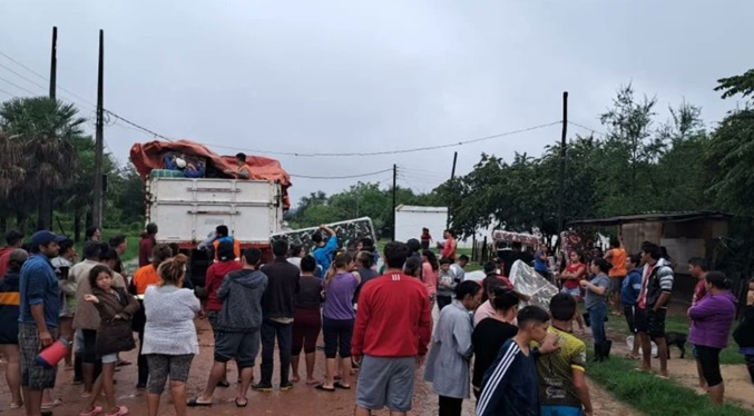 Más de 2.700 familias han resultado afectadas por intensas lluvias al sur de Paraguay