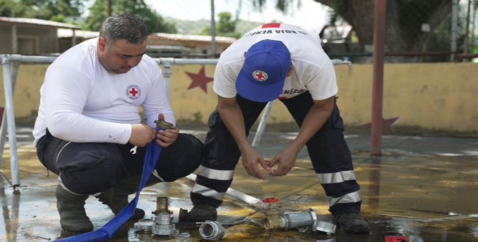 Cruz Roja Venezolana instala planta potabilizadora de agua en Cumanacoa