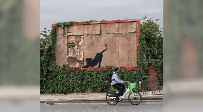 Banksy amplía el ‘zoo de Londres’ con una nueva obra con un gato como protagonista