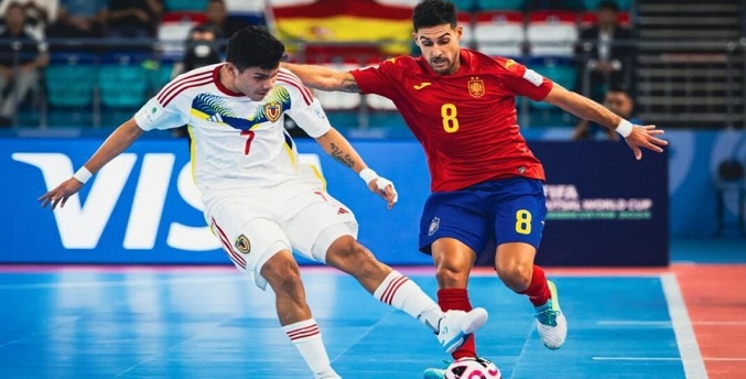 Venezuela vence a España y clasifica a cuartos del Mundial de futsal