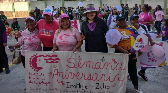 El Instituto Nacional de la Mujer celebra en Maracaibo los 25 años con una caminata