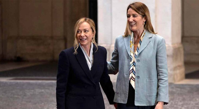 Meloni y Metsola tratan en Roma la situación en Venezuela