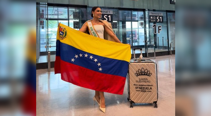 Sakra Guerrero llega a Japón para el Miss Internacional