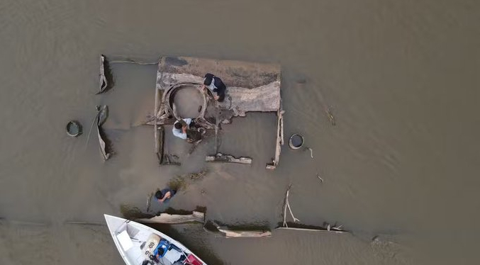 Histórica sequía en la Amazonía revela restos de un naufragio del siglo XIX