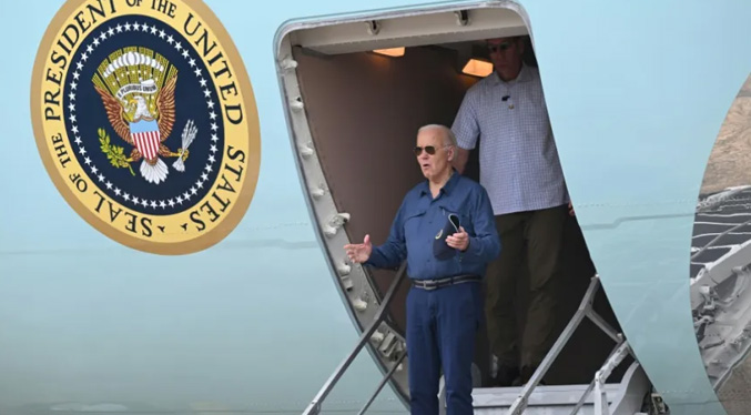 Biden aterriza en Manaos para histórica visita a la Amazonía