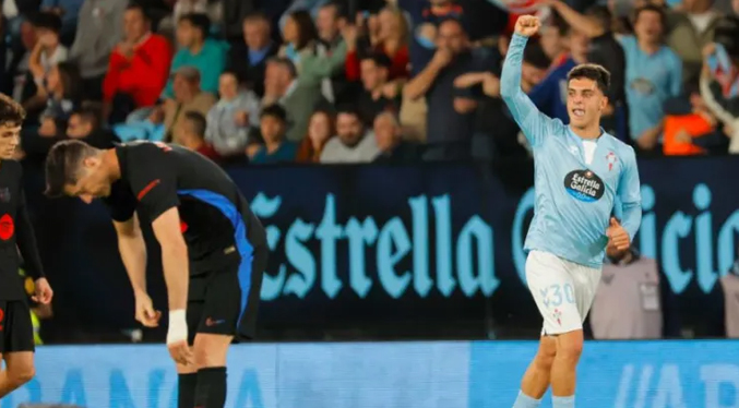 El Celta logra un empate tras una remontada contra Barcelona en LaLiga