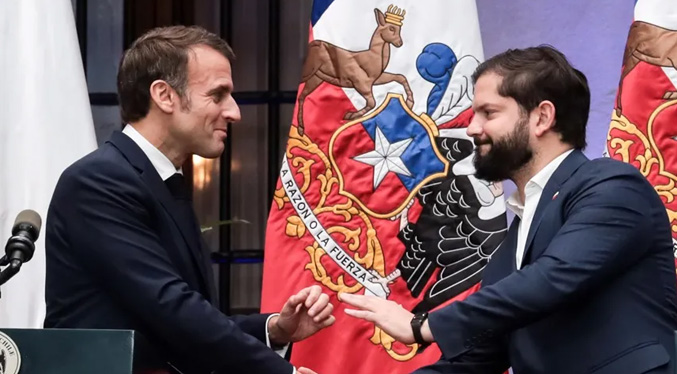 Macron aplaude acuerdo entre Chile y la UE y dice que debería “inspirar” otros tratados