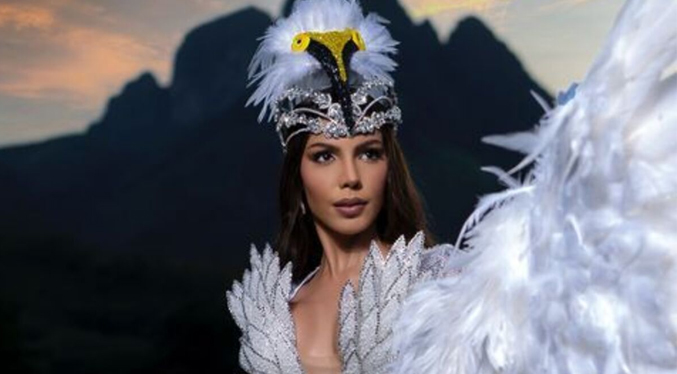 Sakra Guerrero homenajea a las garzas blancas de Venezuela en el Miss International