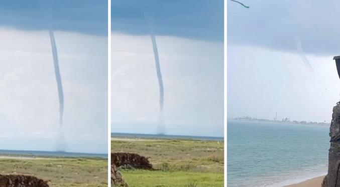 Tromba marina se presenta en costa de Falcón sin generar daños