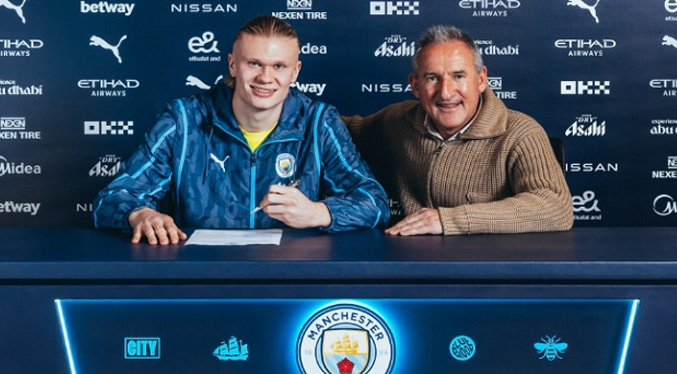 Haaland firma con el Manchester City hasta 2034