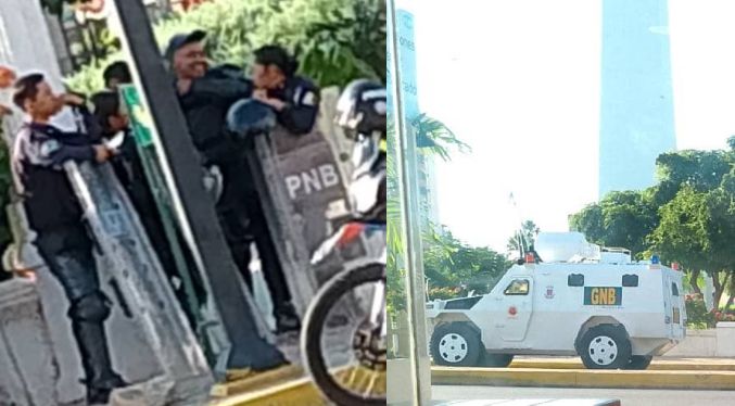 Plaza La República de Maracaibo amanece custodiada por un contingente de seguridad