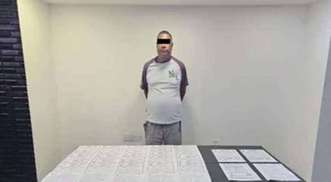 Capturan a un hombre dedicado a la falsificación de documentos en Caracas