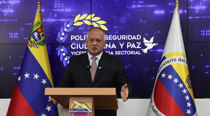 Cabello asegura que hay 38 detenidos por conspirar